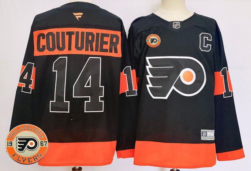 Men Philadelphia Flyers #14 Couturier Black Fanatics 2025 NHL Jersey style 1